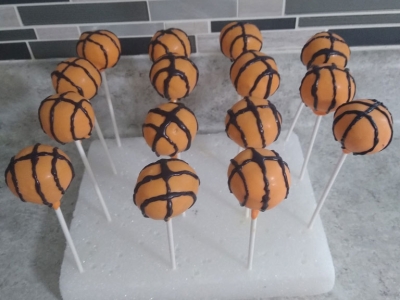 Basketball Cake Pops